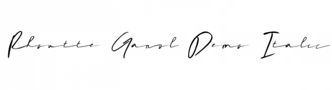 Rhoutte Ganol Demo Italic  नि: शुल्क फ़ॉन्ट्स डाउनलोड