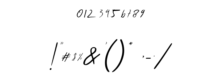 Rhoutte Ganol Demo Italic Font OTHER CHARS