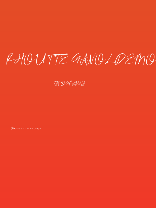 Rhoutte Ganol Demo Italic Poster