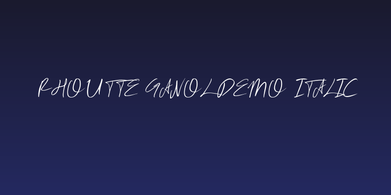 Rhoutte Ganol Demo Italic Social Header