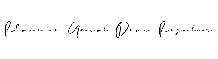 Rhoutte Ganol Demo Regular  Frei Schriftart Herunterladen