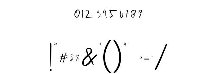 Rhoutte Ganol Demo Regular Font OTHER CHARS