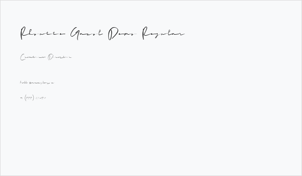 Rhoutte Ganol Demo Regular Business Card