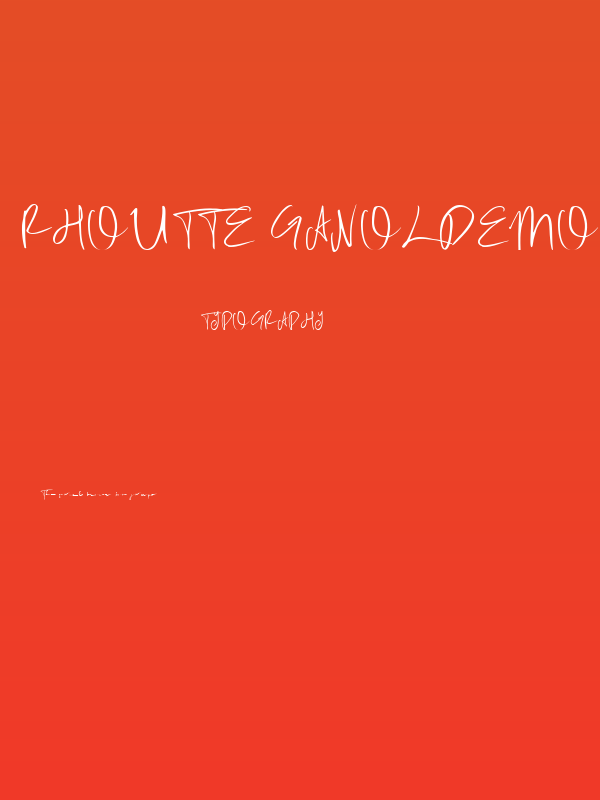 Rhoutte Ganol Demo Regular Poster