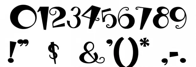 RhubarbPie Font OTHER CHARS