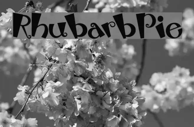 RhubarbPie Font examples