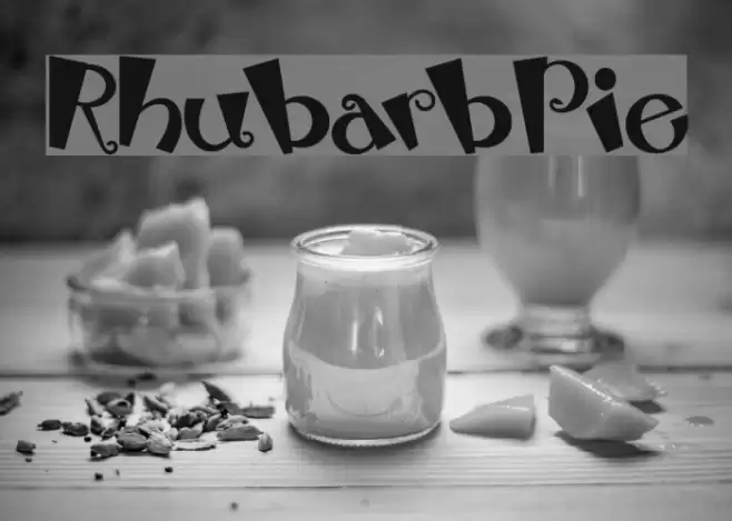 RhubarbPie Font examples