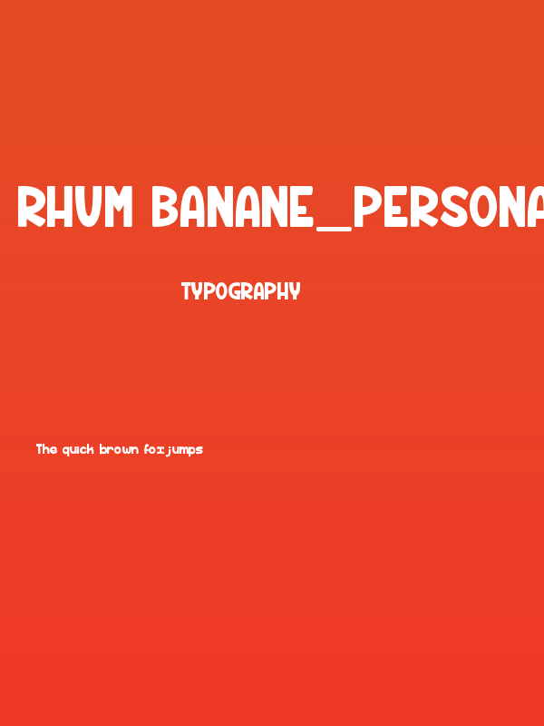 Rhum Banane_PersonalUseOnly Poster
