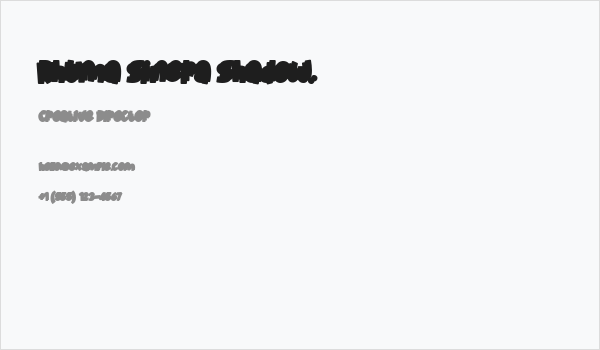 Rhuma Sinera Shadow. Business Card