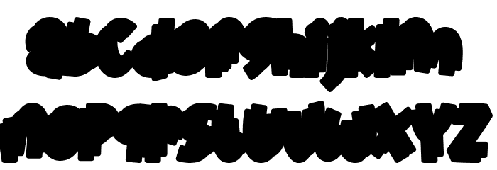 Rhuma Sinera Shadow. Font LOWERCASE