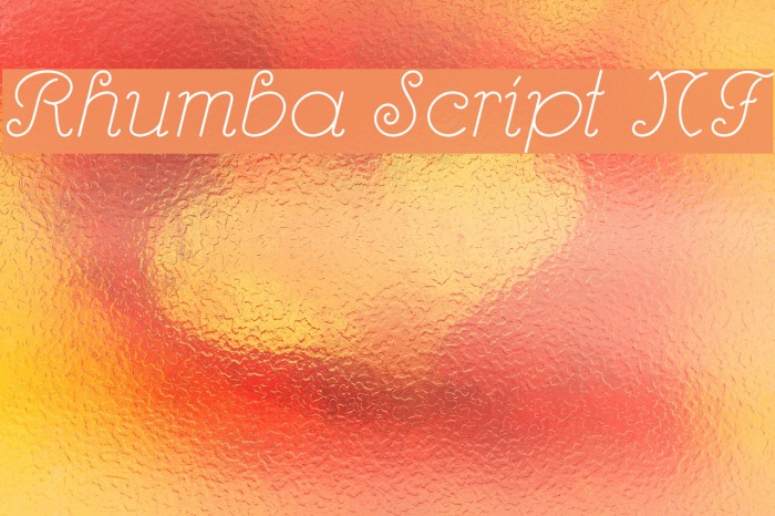 Rhumba Script NF Font examples