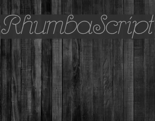 RhumbaScript Font examples