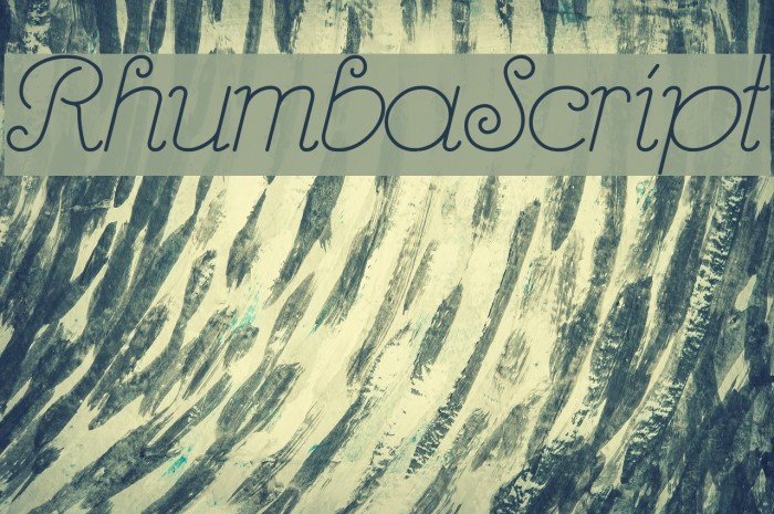 RhumbaScript Font examples