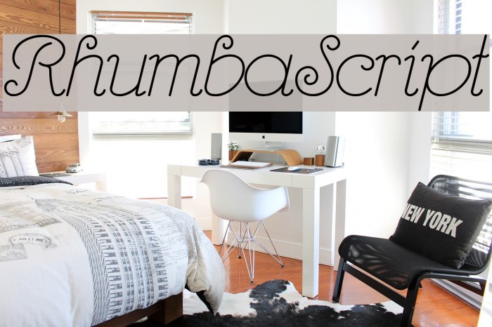 RhumbaScript Font examples