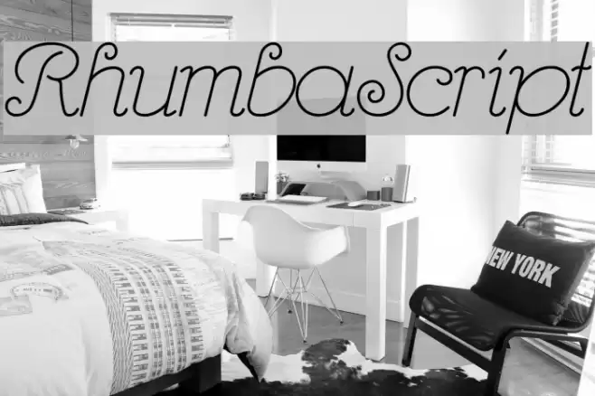 RhumbaScript Font examples