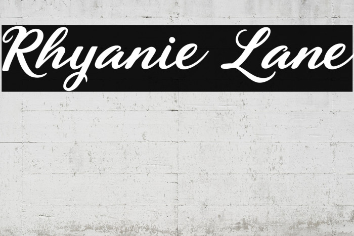 Rhyanie Lane Font examples