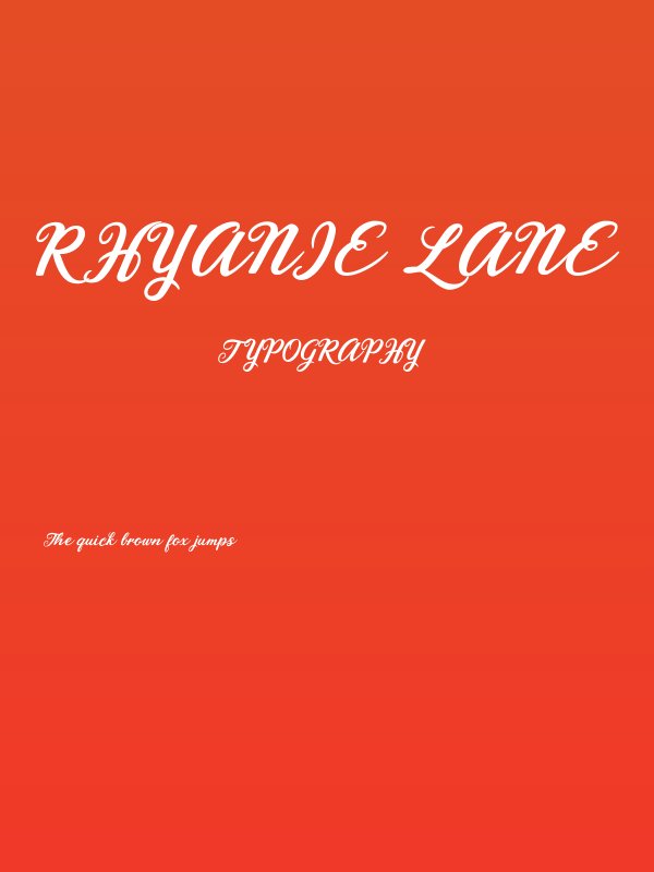 Rhyanie Lane Poster