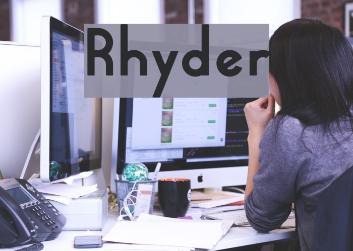 Rhyder Font examples
