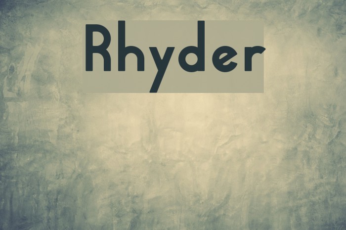 Rhyder Font examples