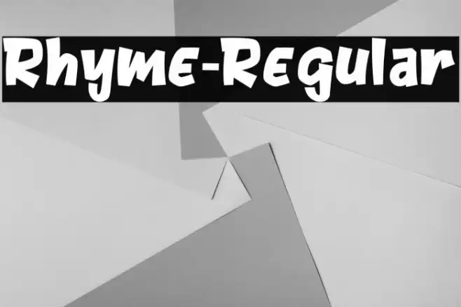 Rhyme-Regular Font examples
