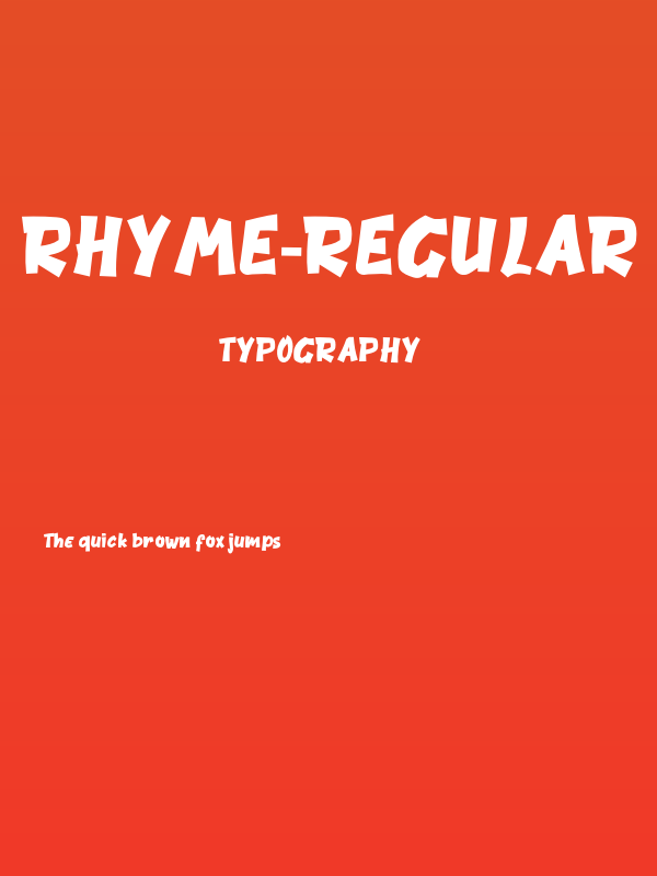 Rhyme-Regular Poster
