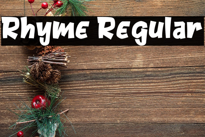 Rhyme Regular Example 1