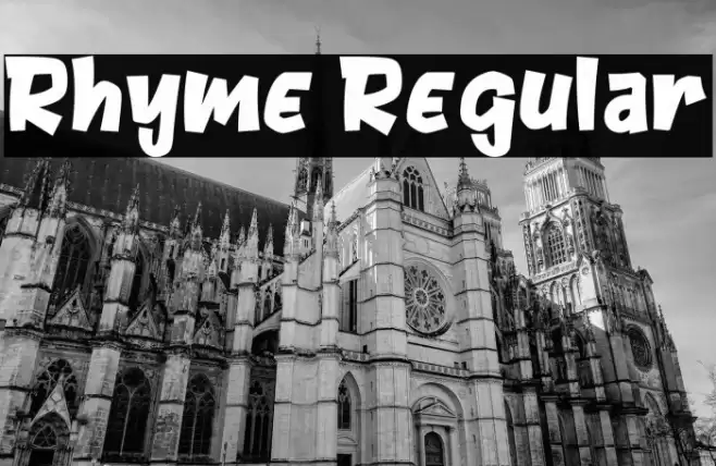 Rhyme Regular Font examples