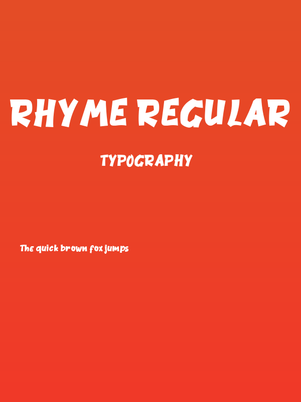 Rhyme Regular Poster