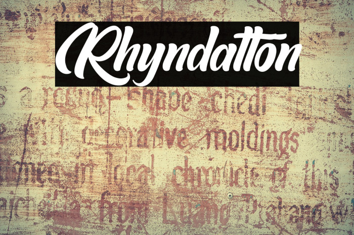 Rhyndatton Font examples