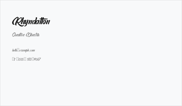 Rhyndatton Business Card
