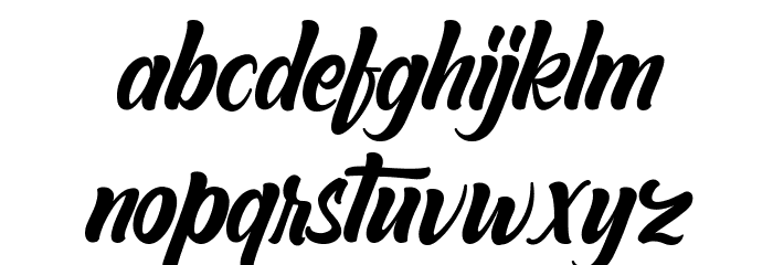 Rhyndatton Font LOWERCASE