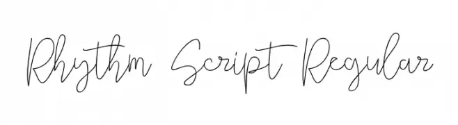 Rhythm Script Regular Fonte
