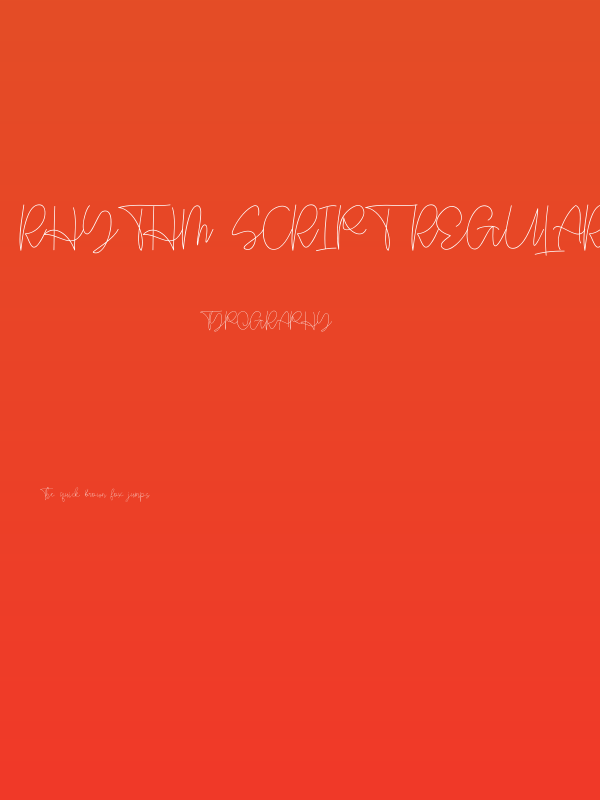 Rhythm Script Regular Poster