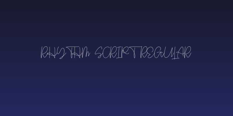 Rhythm Script Regular Social Header