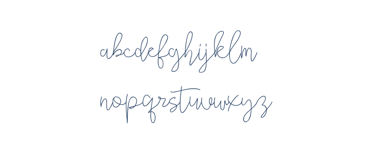 Rhythm Script Regular Lowercase