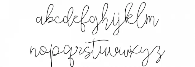 Rhythm Script Regular Fonte MINÚSCULAS