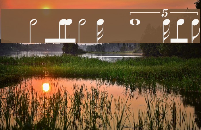 RhythmsDownstem Font examples