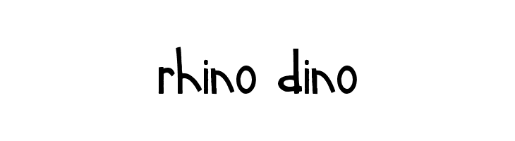 rhino dino  font caratteri gratis