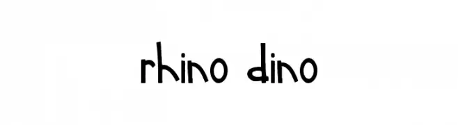 rhino dino  les polices de caractères gratuit tlcharger