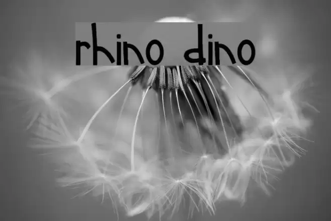 rhino dino Font examples