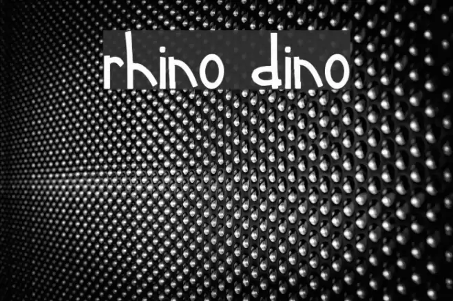 rhino dino Font examples