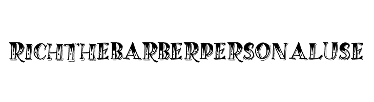 RICH THE BARBER PERSONAL USE   baixar fontes gratis