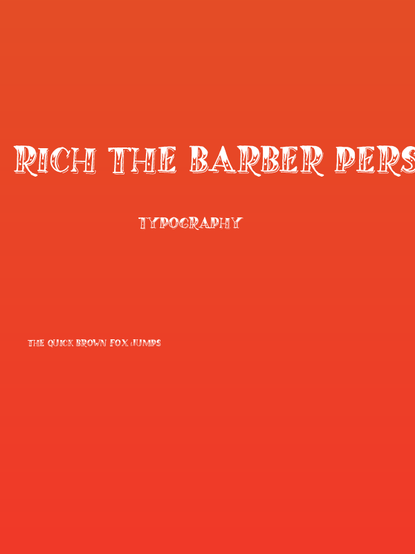 RICH THE BARBER PERSONAL USE  Poster
