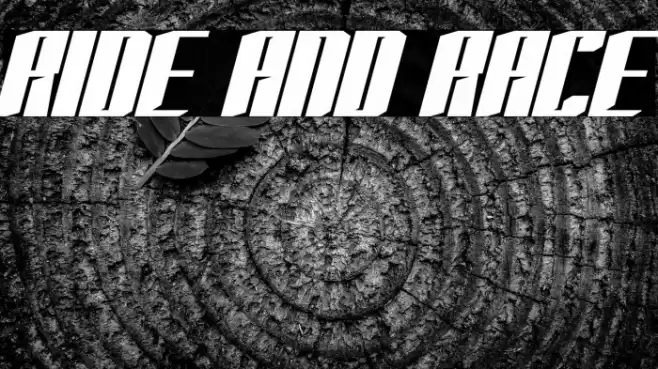 RIDE AND RACE Font examples