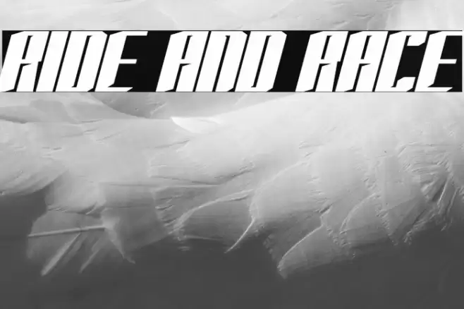 RIDE AND RACE Font examples