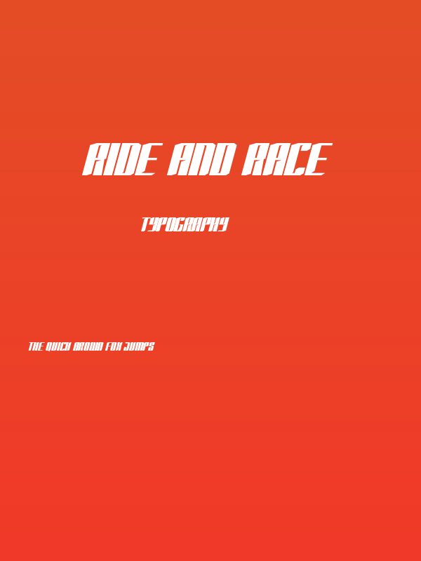 RIDE AND RACE Poster