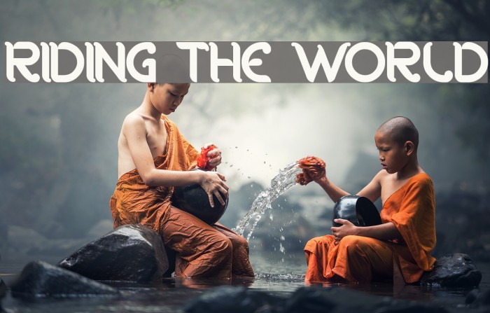 RIDING THE WORLD Font examples