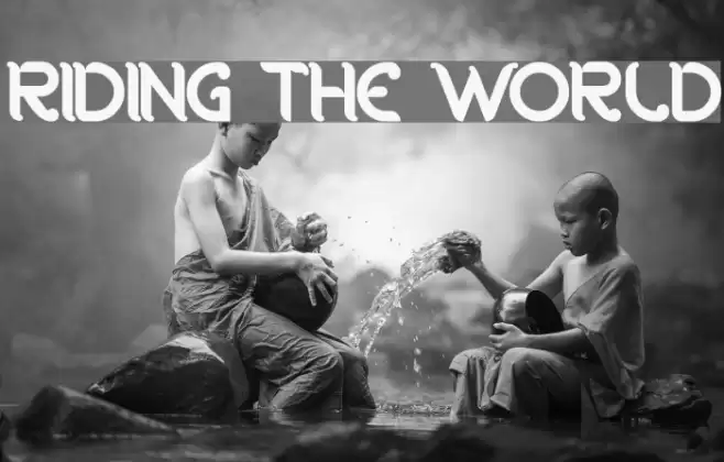 RIDING THE WORLD Font examples