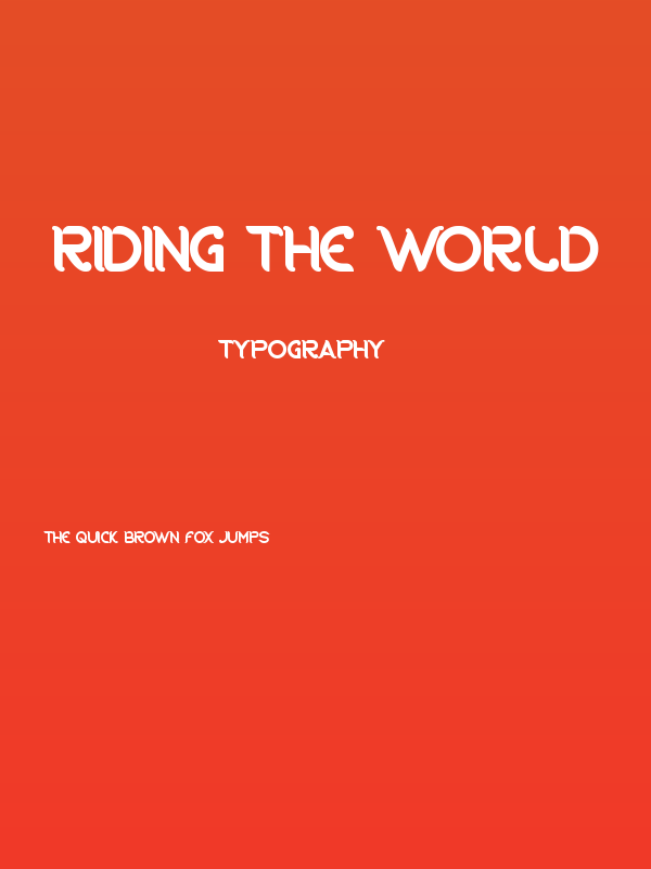 RIDING THE WORLD Poster