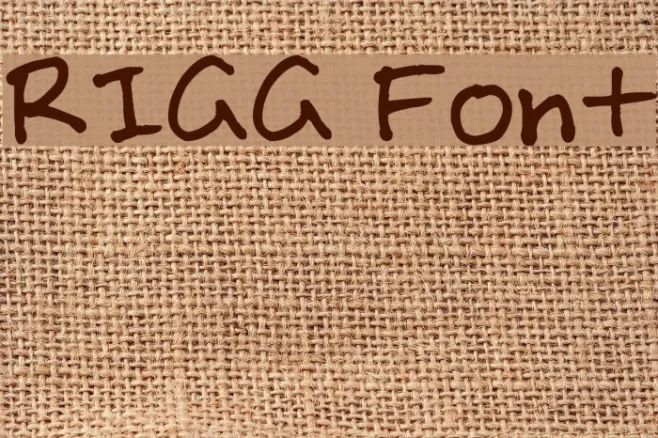 RIGG Font Example 2